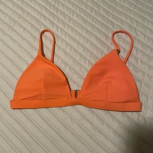 Orange Hollister Triangle Bikini Top